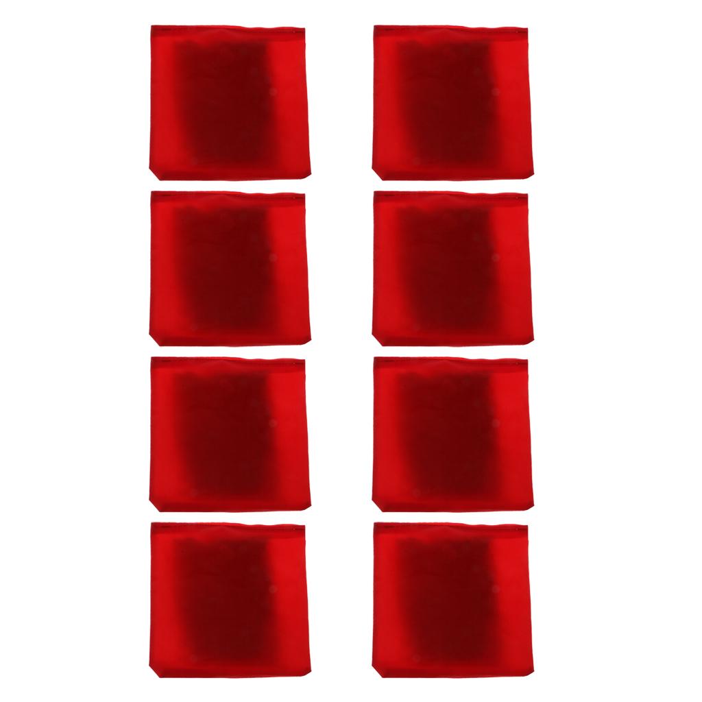 8 Pieces Double Layer Cornhole Bag - Bean Bag for Toss Corn Hole Game red