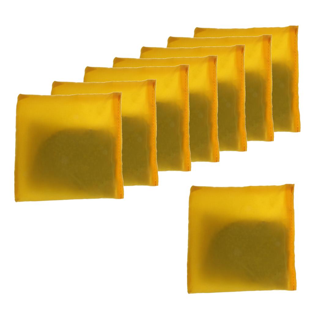 8 Pieces Double Layer Cornhole Bag - Bean Bag for Toss Corn Hole Game yellow