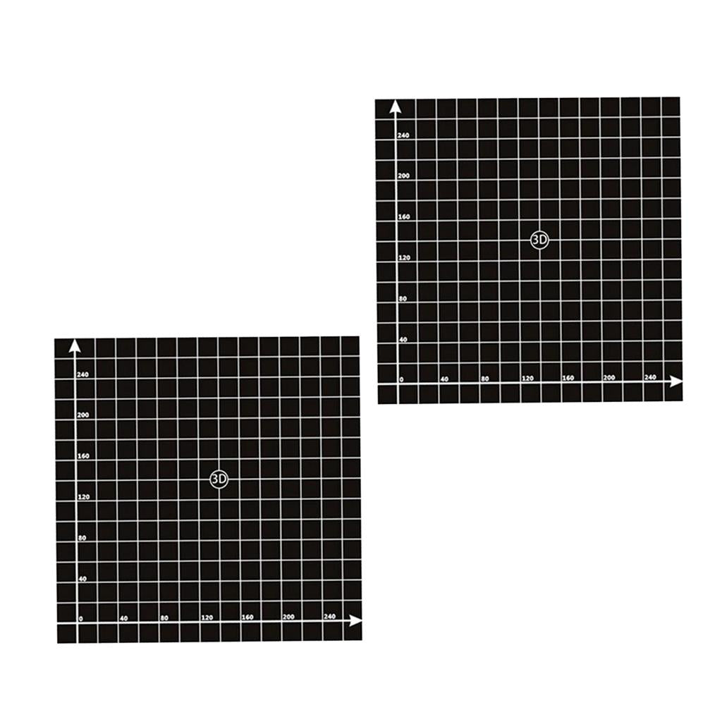 2pcs 300*300mm 3D Printing Build Surface Heat Bed Sticker with Coordinate