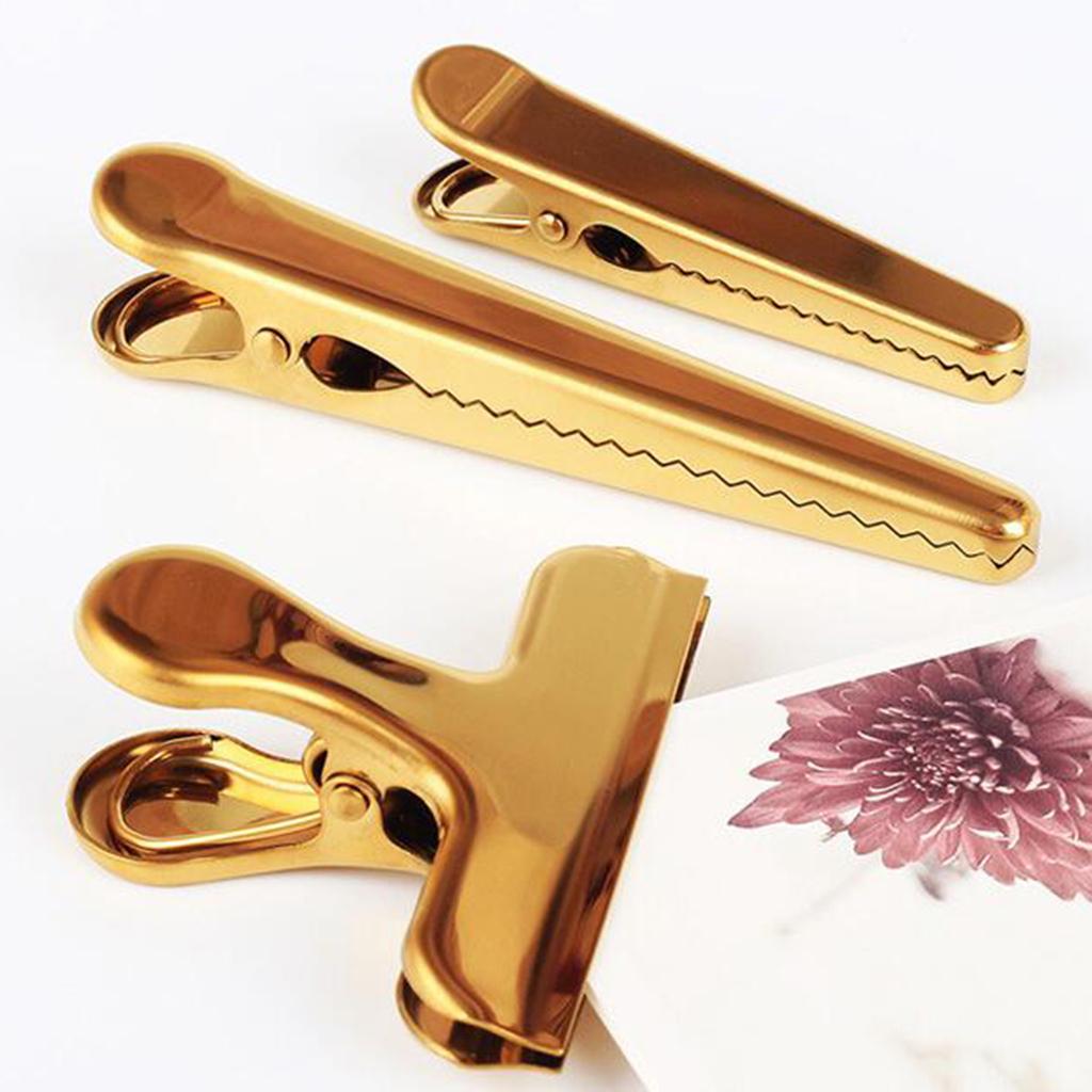 10pc Stainless Steel Chip Bag Clips Food Storage Sealer For Bags Towel Paper
