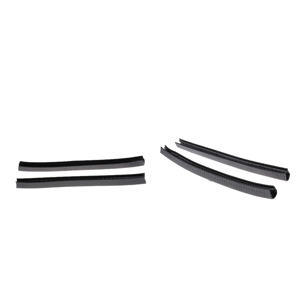 4pcs Rubber Longboard Skateboard Deck Protection Strip Nose Tail Guard Black