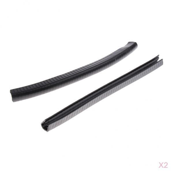 4pcs Rubber Longboard Skateboard Deck Protection Strip Nose Tail Guard Black