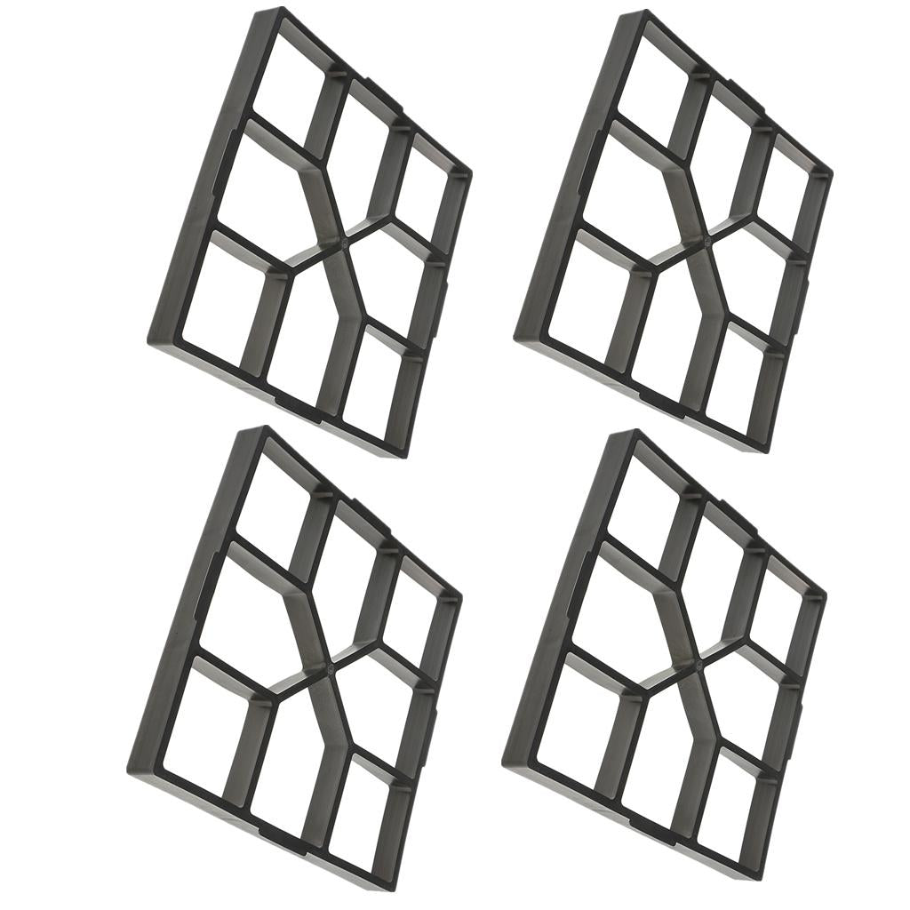 4 Pieces DIY Walk Maker Concrete Stepping Stone Mold Garden Stone Mold 40cm