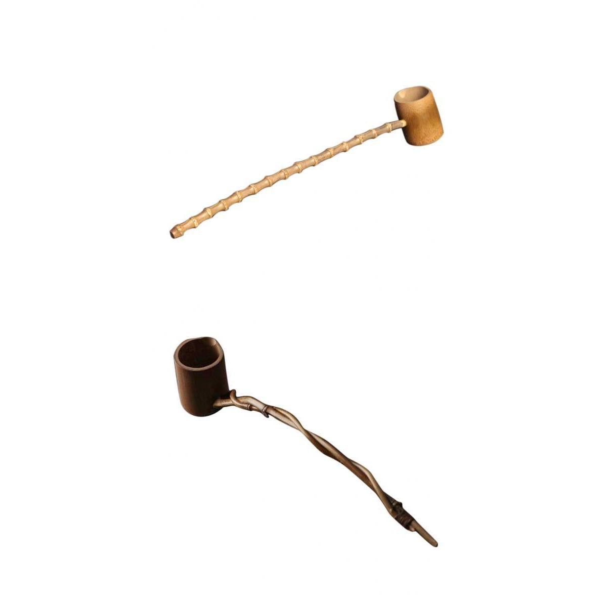2 piece Japanese Bamboo Water Dipper Ladle Light Traditional Tea Suana Ladle