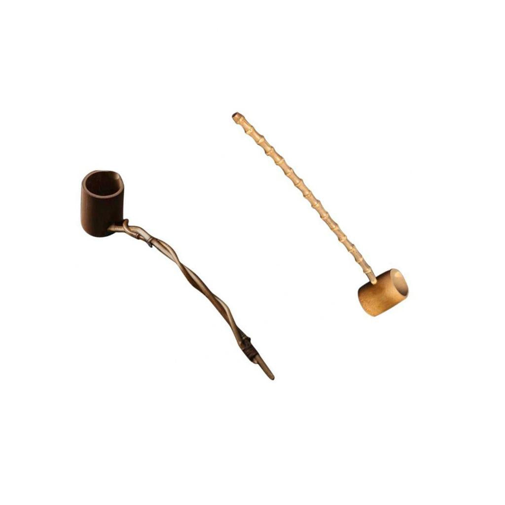 2 piece Japanese Bamboo Water Dipper Ladle Light Traditional Tea Suana Ladle