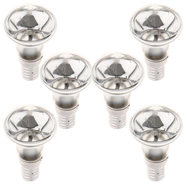 6Pcs R39 Reflector Tungsten Filament Spotlight Bulb Lamp SES E14 25W
