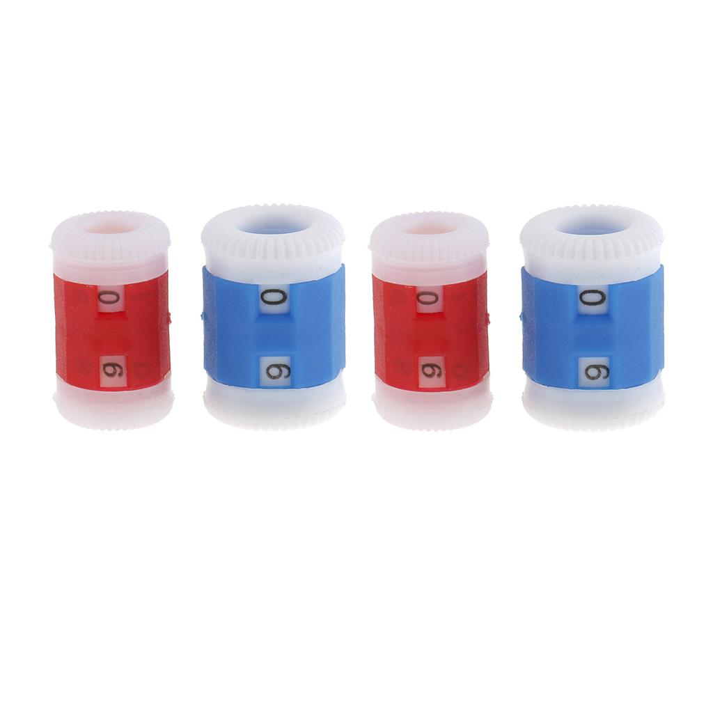 4pcs 2 Sizes Knitting Needle Row Counter Crochet Weaving Stitch Marker Tool
