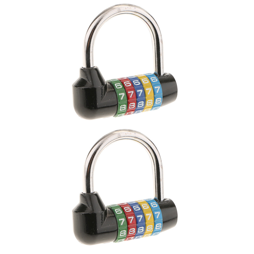 2Pack Letters Combination Lock Resettable Padlock for Toolboxes Suitcases