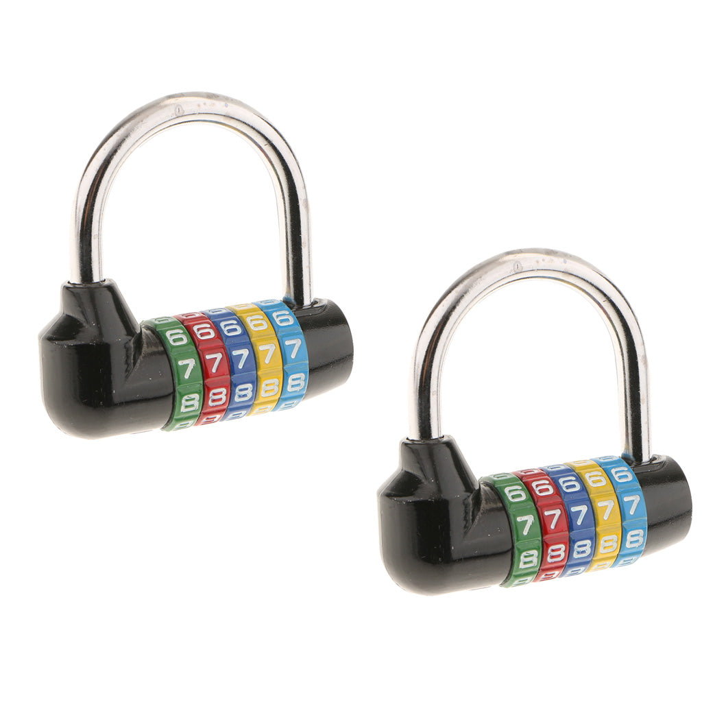 2Pack Letters Combination Lock Resettable Padlock for Toolboxes Suitcases