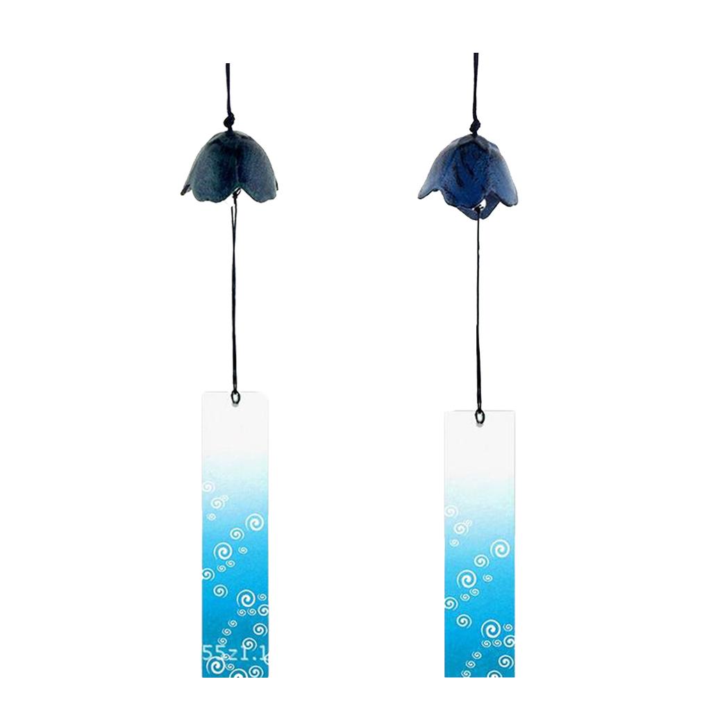 2 Pieces Japanese Furin Wind Chime Nambu Cast Iron Iwachu Bell Flower-shaped