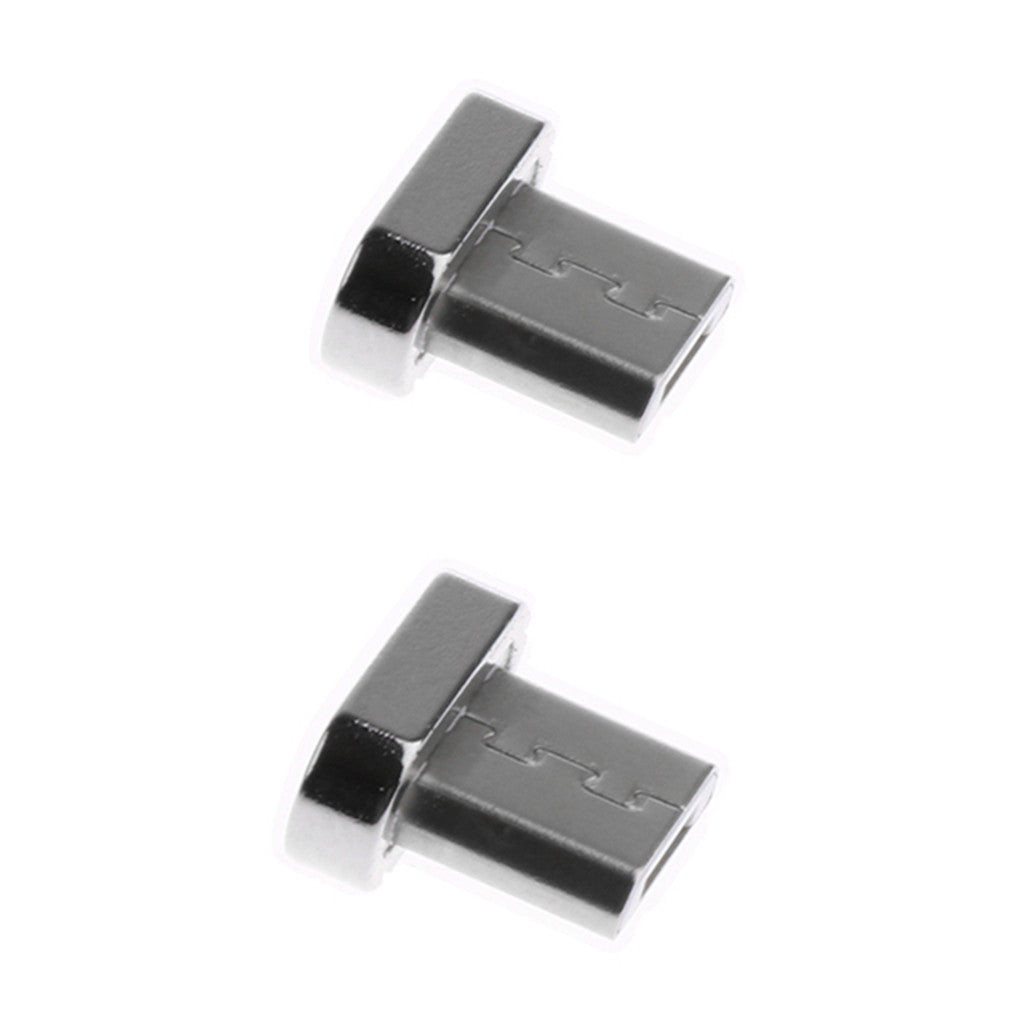 2 Pieces Magnetic Tips Micro USB Adapter Connector Head For Android Phones