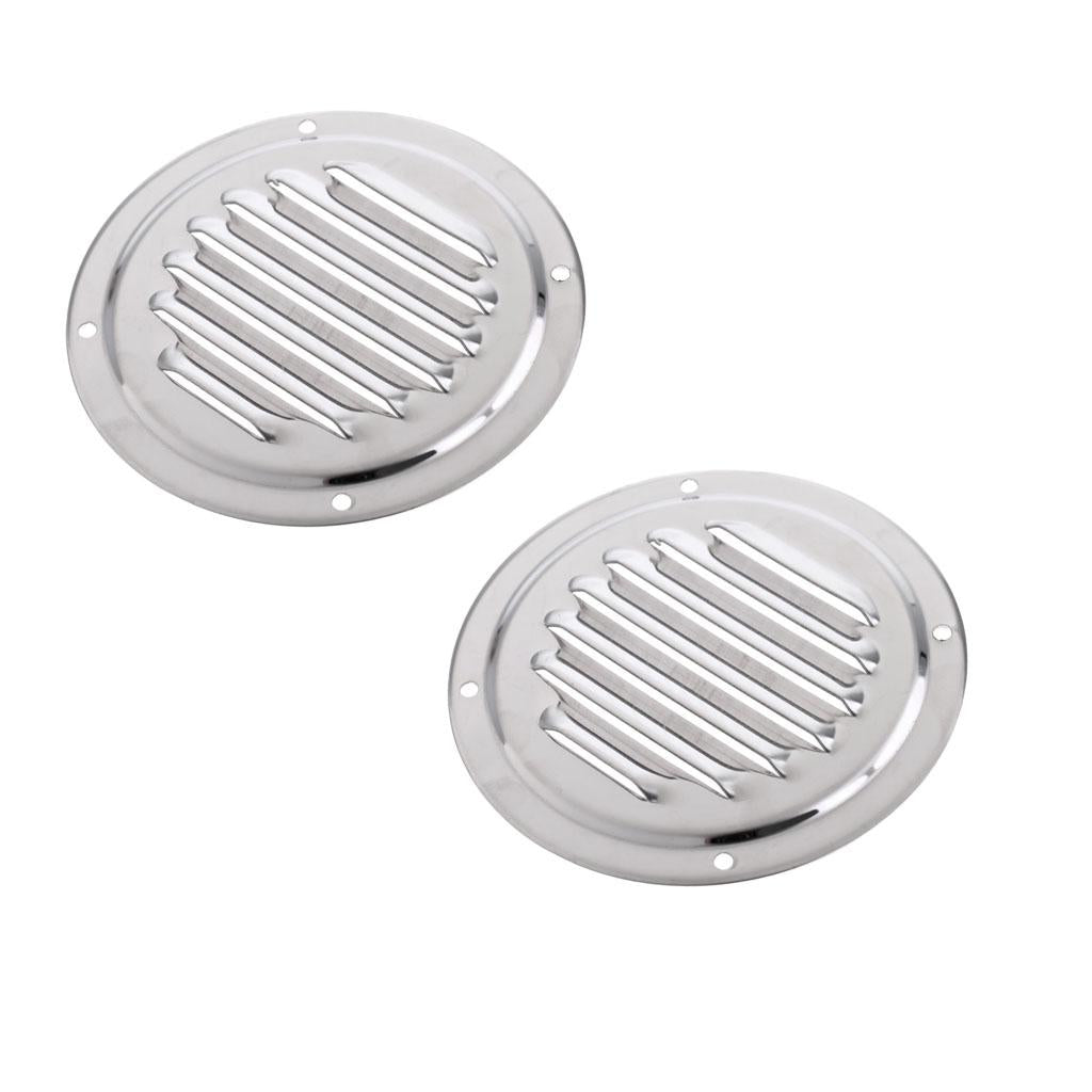 2pcs Stainless Steel Round Louvered Air Vent for Marine Boat RV Accessories