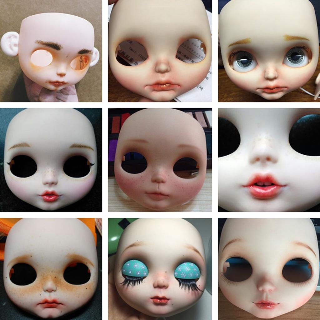 2 Pieces 12 Doll Faceplate + Backplate Head with Screws Set for Neo Blythe"
