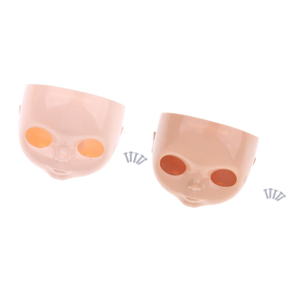 2 Pieces 12 Doll Faceplate + Backplate Head with Screws Set for Neo Blythe"