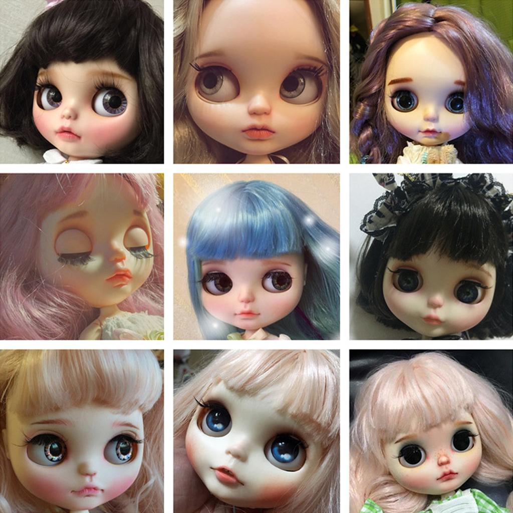 2 Pieces 12 Doll Faceplate + Backplate Head with Screws Set for Neo Blythe"