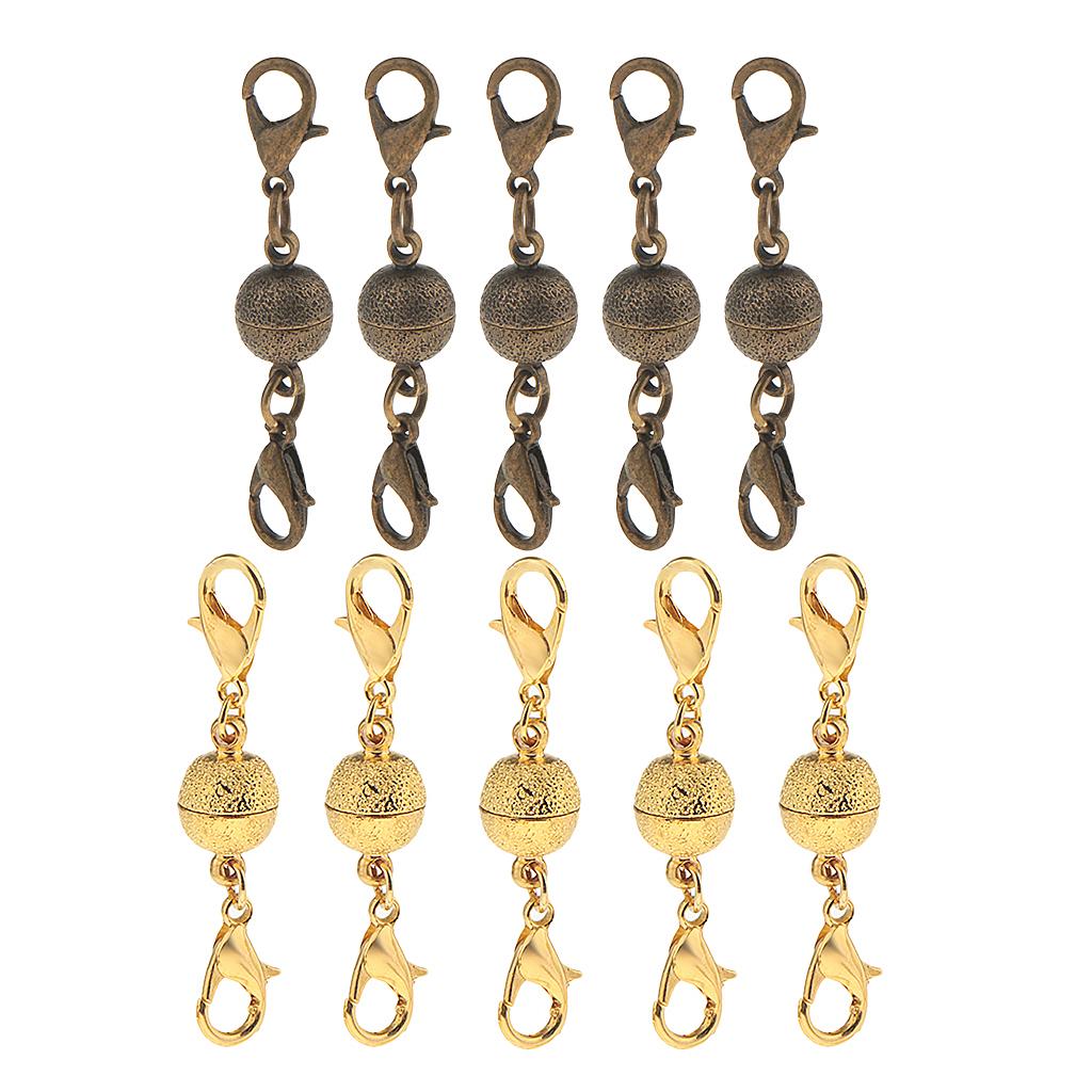 10 Pieces Ball Magnetic Clasps Lobster Clasps Connector Jewelry Findings