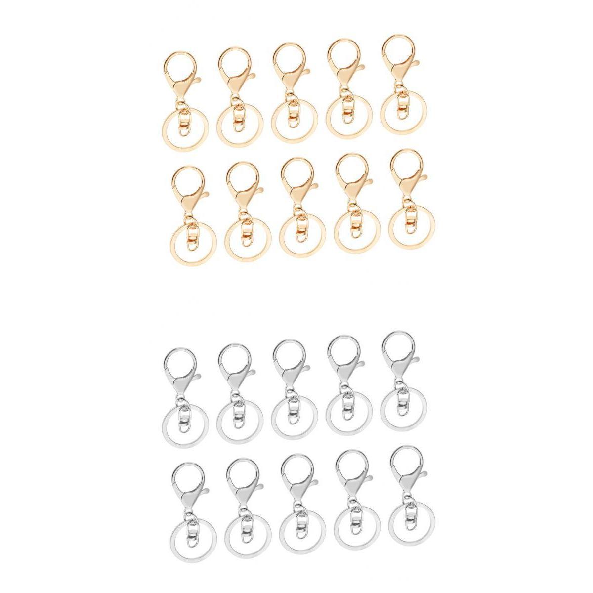 20 Pieces Lobster Snap Trigger Swivel Clips Hook Clasps Keychain Key Ring