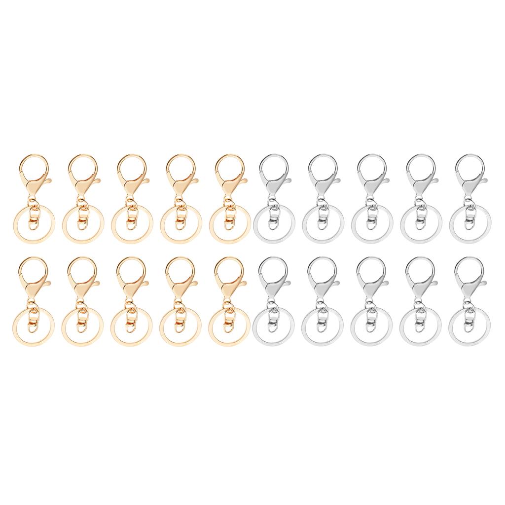 20 Pieces Lobster Snap Trigger Swivel Clips Hook Clasps Keychain Key Ring