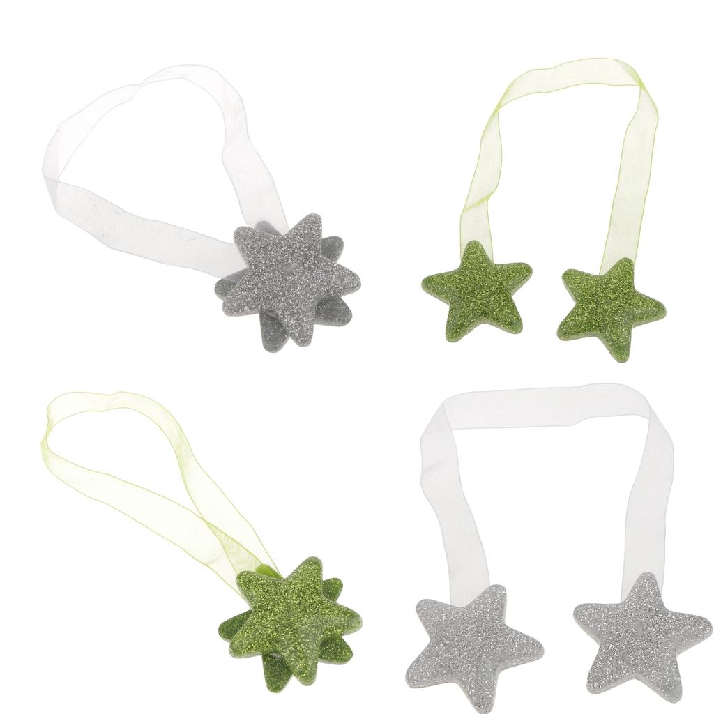 4Pieces Curtain Tie Back Buckle Magnetic Tiebacks Drapery Holdbacks Clips