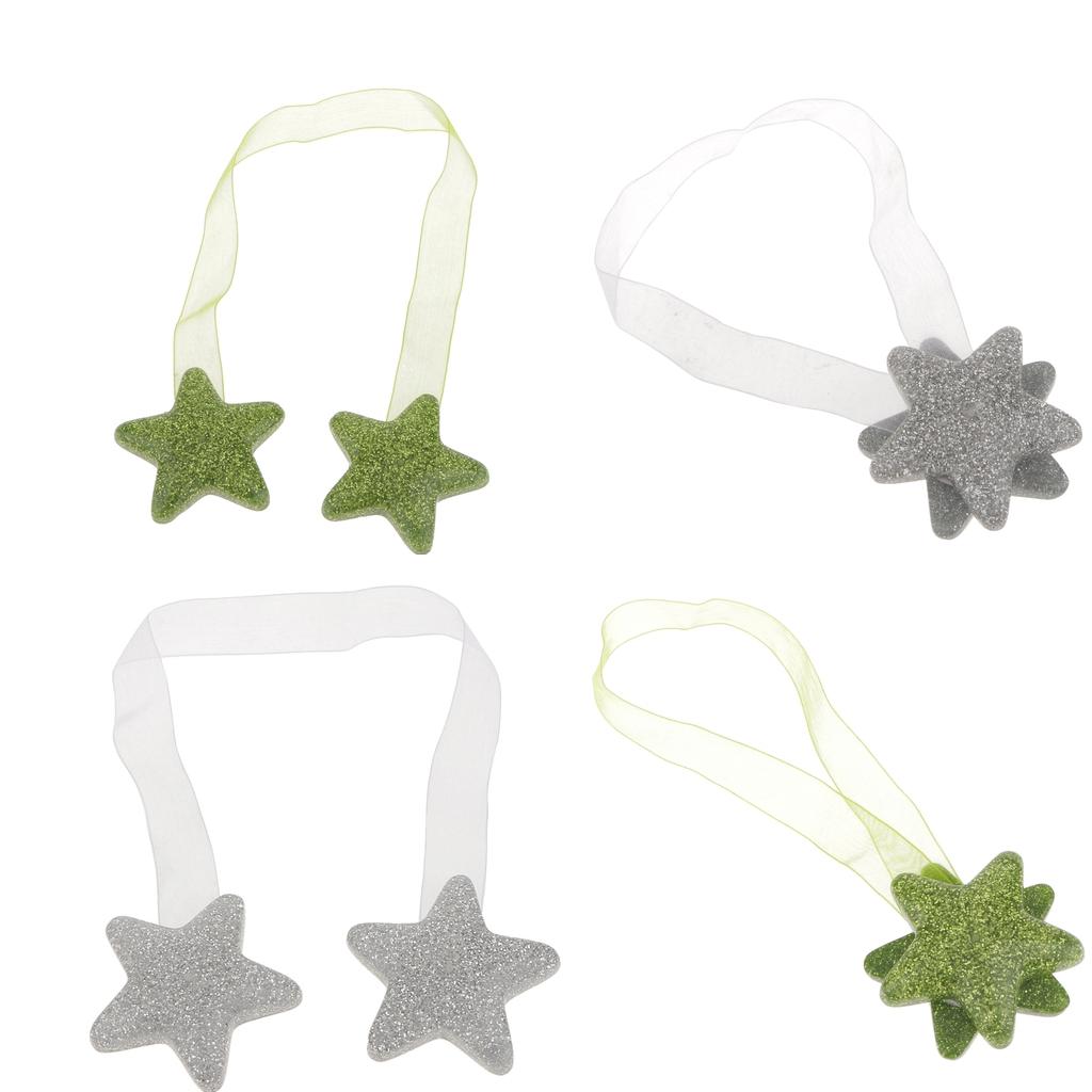 4Pieces Curtain Tie Back Buckle Magnetic Tiebacks Drapery Holdbacks Clips