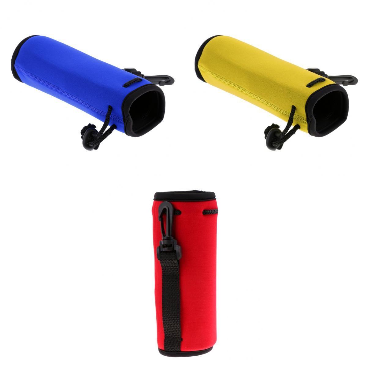 3pcs Neoprene Insulated Sport Water Bottle Cover Pouch Bag Blue Yellow Red