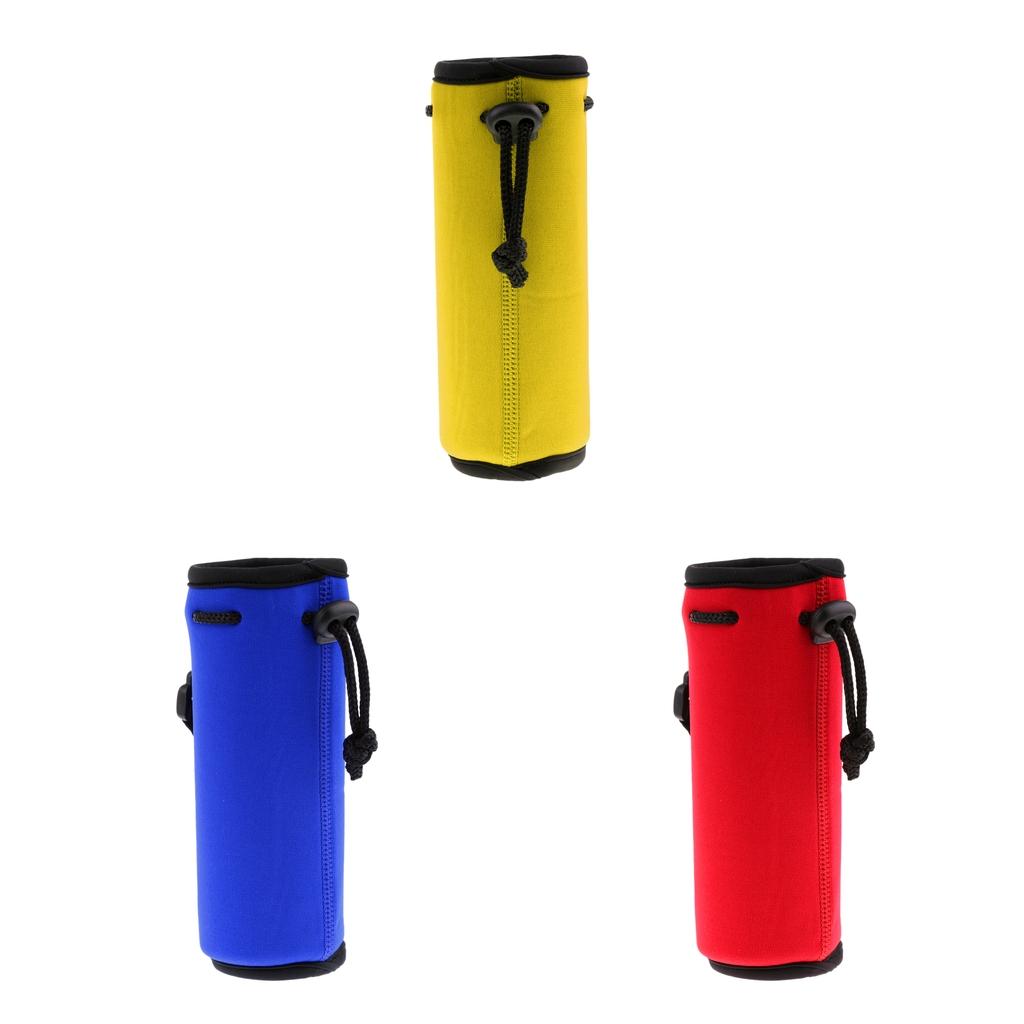 3pcs Neoprene Insulated Sport Water Bottle Cover Pouch Bag Blue Yellow Red