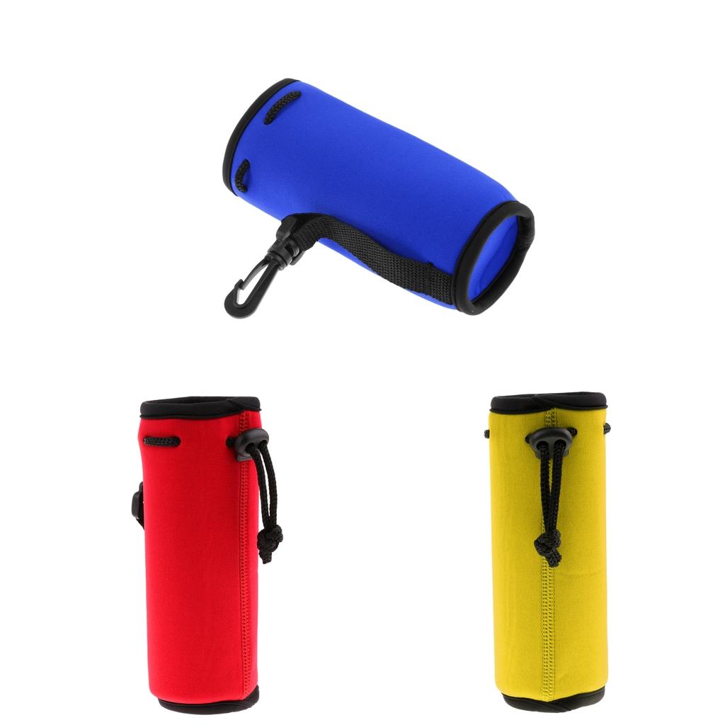 3pcs Neoprene Insulated Sport Water Bottle Cover Pouch Bag Blue Yellow Red