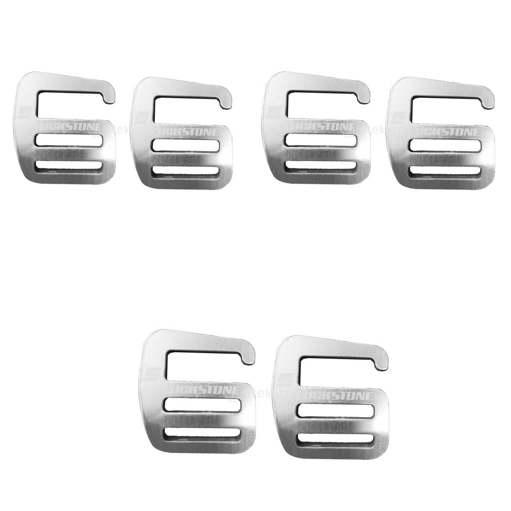 6 Pieces 1 inch G Hook Webbing Buckle for Backpack Strap Webbing 25mm Silver