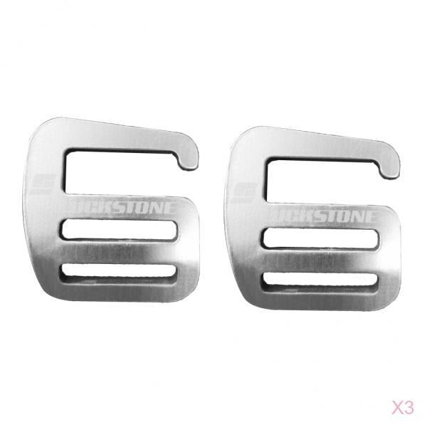 6 Pieces 1 inch G Hook Webbing Buckle for Backpack Strap Webbing 25mm Silver