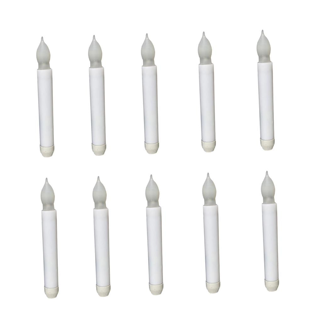 10 Pieces 165mm Tall Electric LED Candle Flameless Candle for Party Decor A