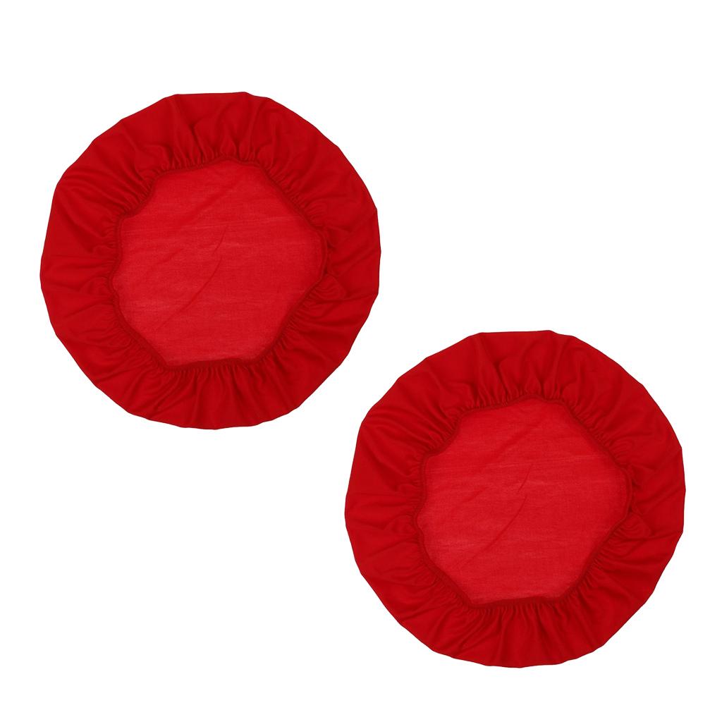 2Pcs Spandex Stretch Chair Seat Cover Wedding Dining Chair Slipcover Red