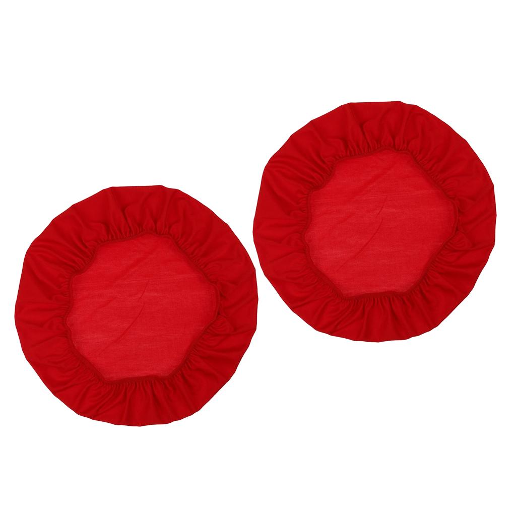 2Pcs Spandex Stretch Chair Seat Cover Wedding Dining Chair Slipcover Red
