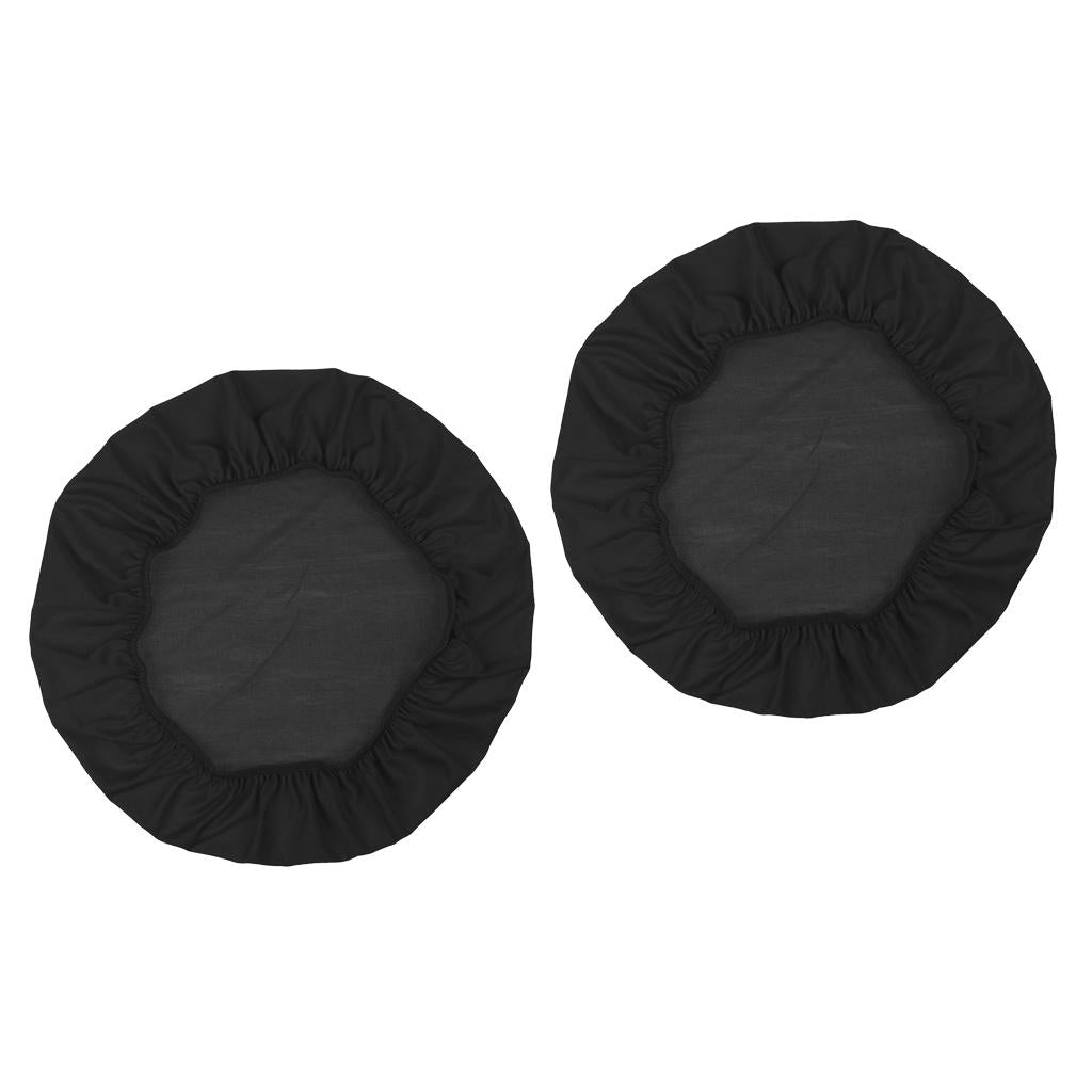 2Pcs Spandex Stretch Chair Seat Cover Wedding Dining Chair Slipcover Black