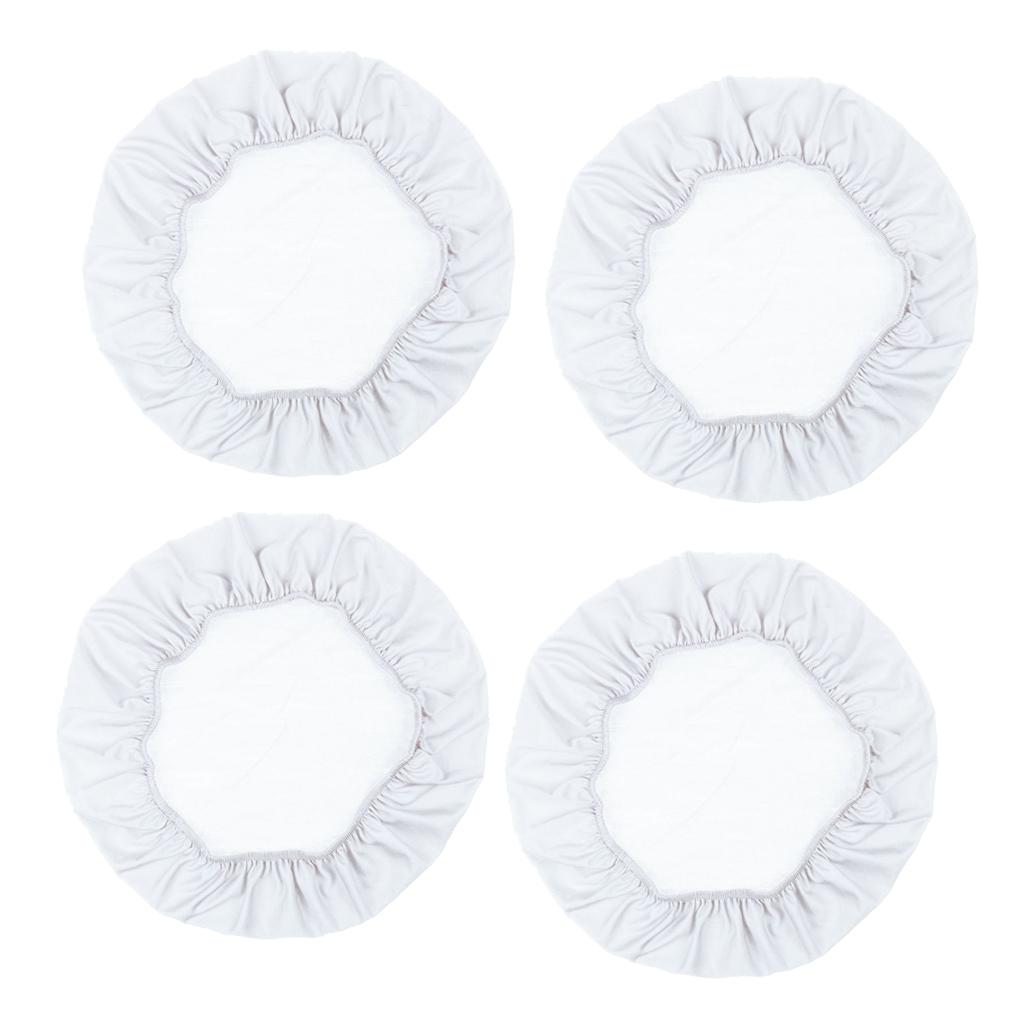 4Pcs Spandex Stretch Chair Seat Cover Wedding Dining Chair Slipcover White