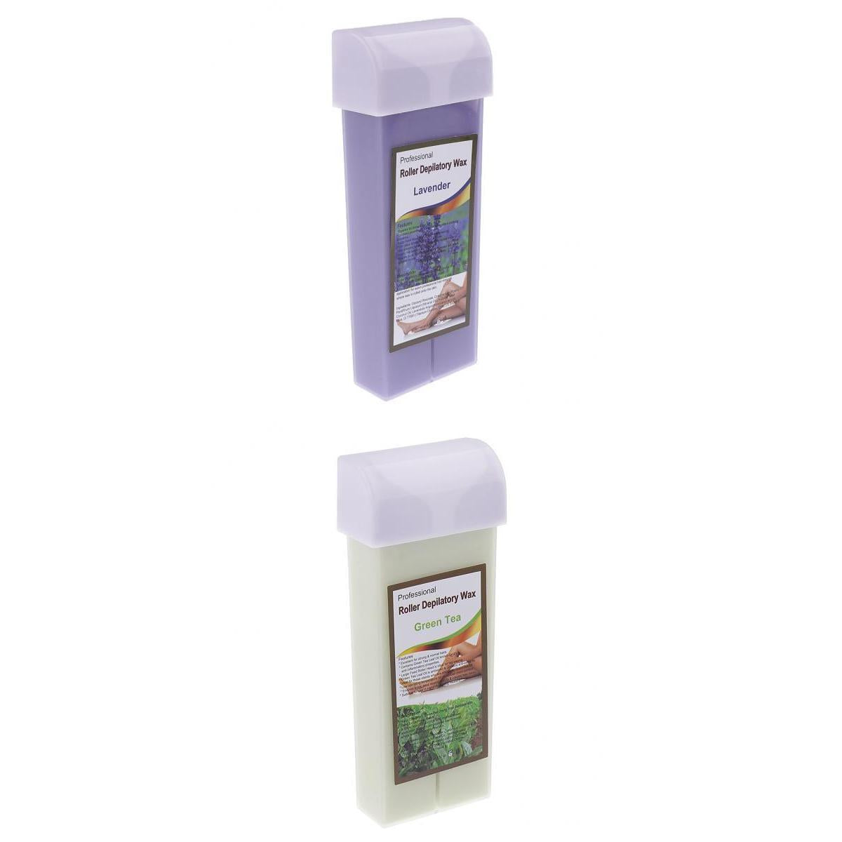 2x 100g Roll On Depilatory Wax Cartridge Heater Waxing Body Hair Removal
