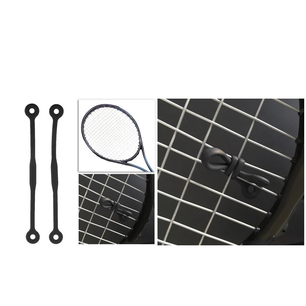 4 Set Shockproof Tennis Squash Racket Vibration Dampeners Black