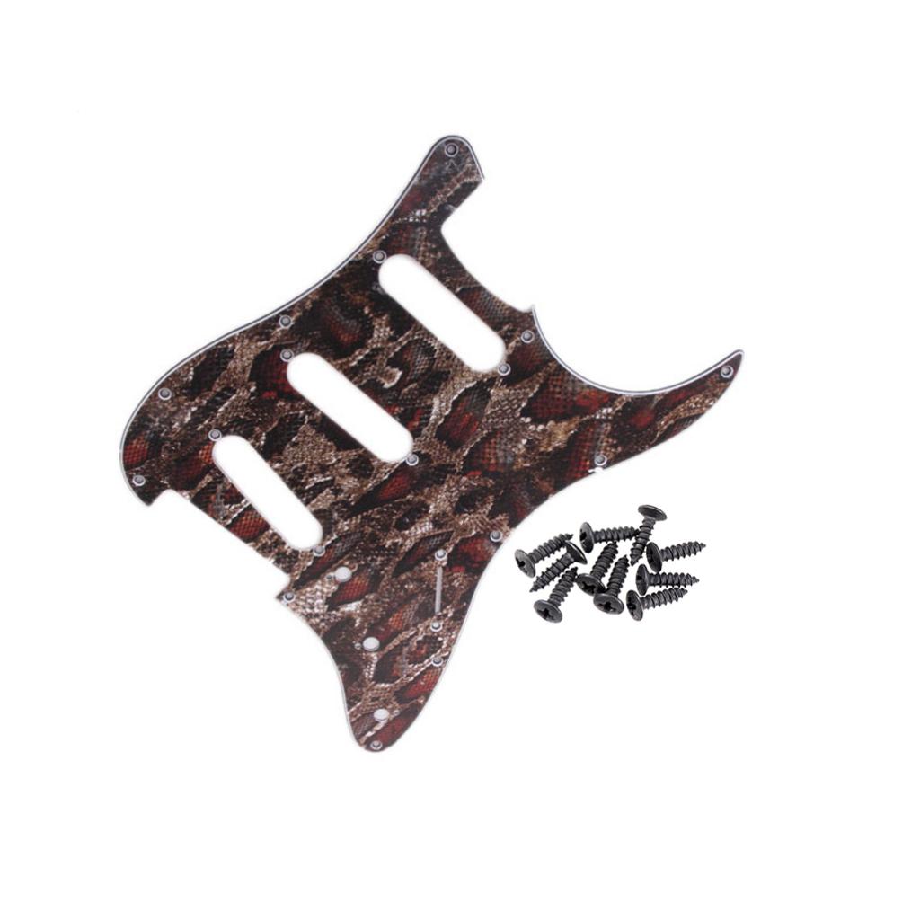 1 Set 3-ply SSS Pickguard+50pcs Pickguard Screws for Fender ST Guitar