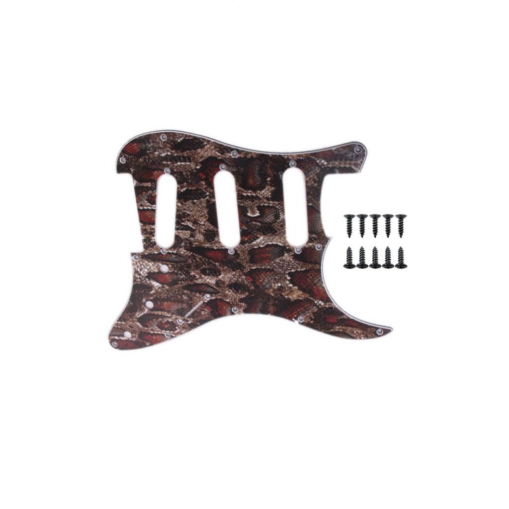 1 Set 3-ply SSS Pickguard+50pcs Pickguard Screws for Fender ST Guitar
