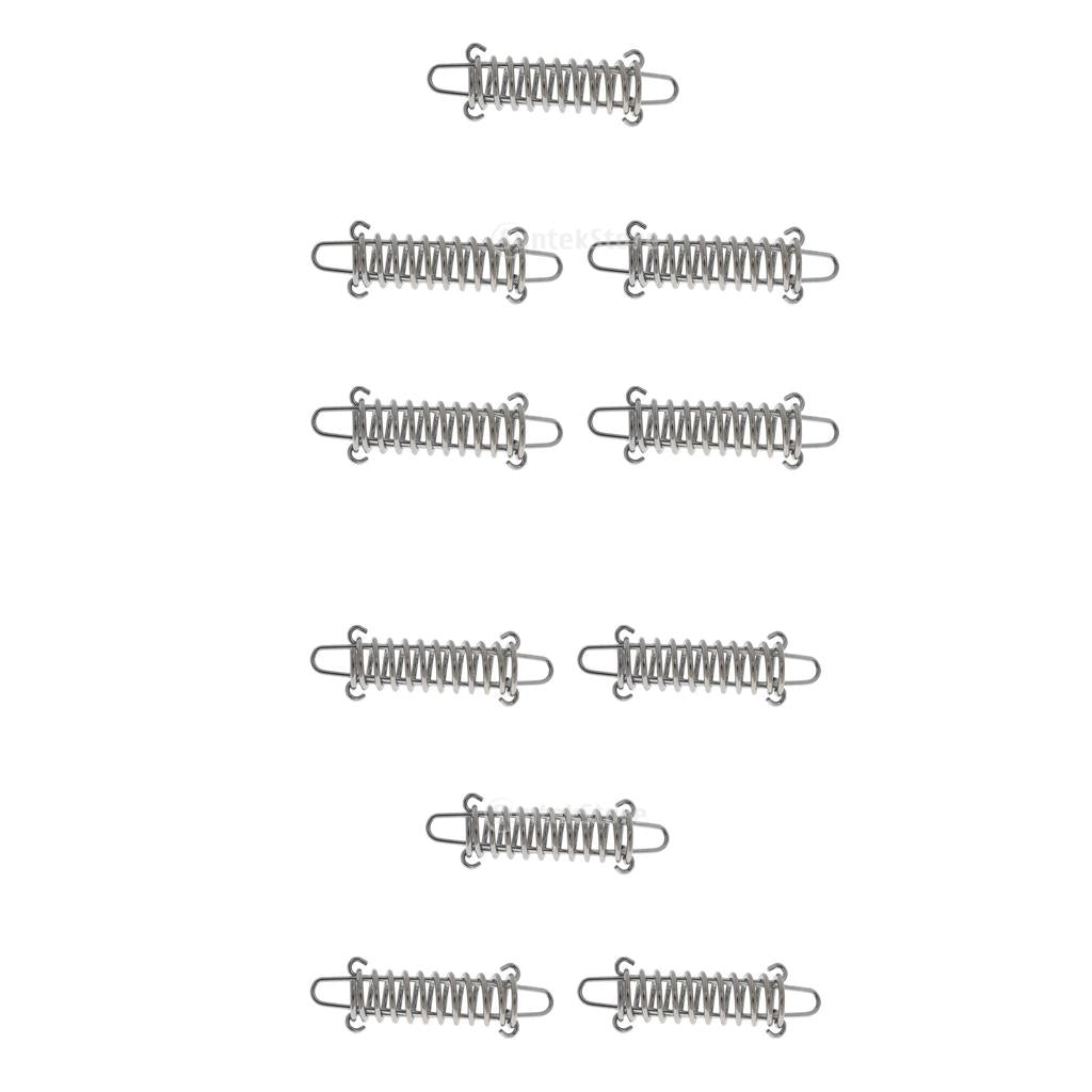 10 Pieces Stainless Steel Camping Awning/Tent Spring Tensioner/ Tightener