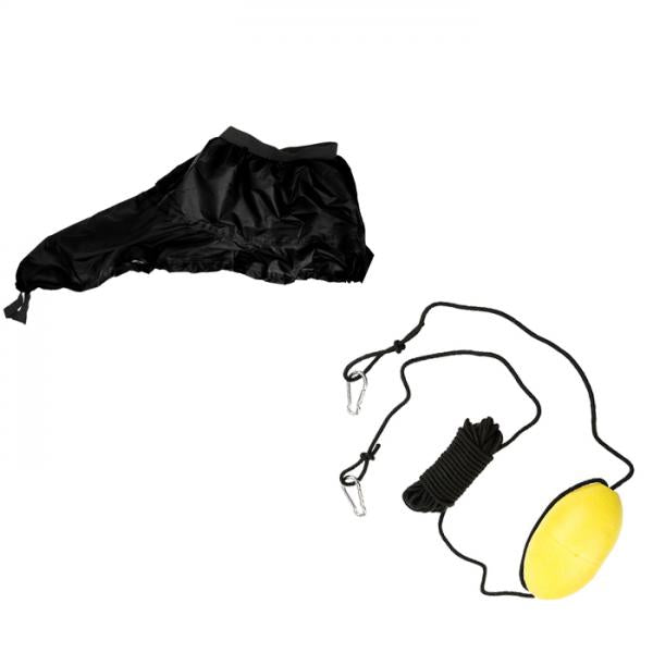 30'Kayak Anchor Tow Rope Throw Line Float+Adjustable Kayak Spray Skirt Cover