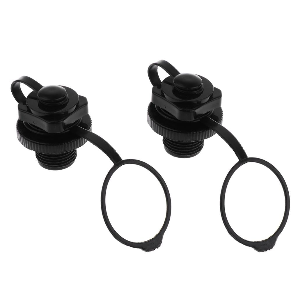 2 Pieces Plastic Screw Air Valve Caps for Inflatable Boat Kayak Raft Canoe