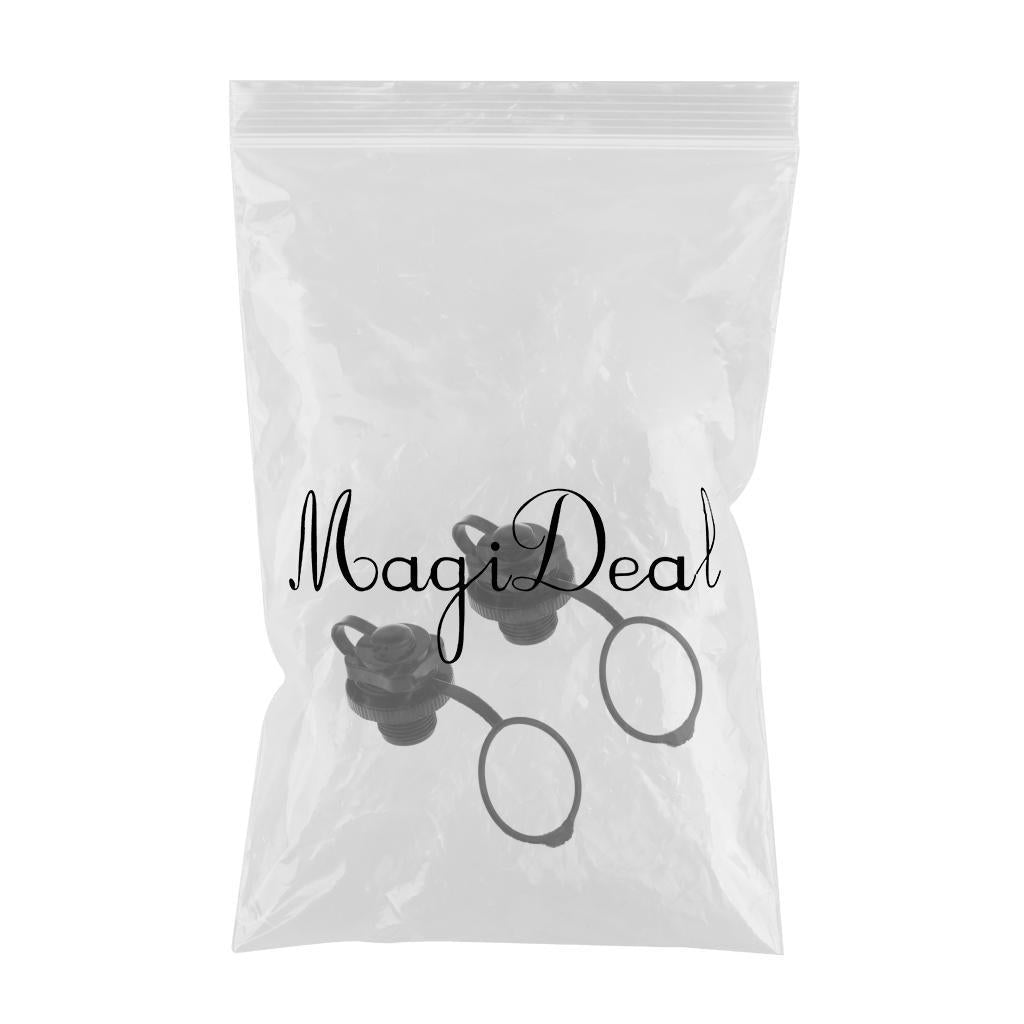 2 Pieces Plastic Screw Air Valve Caps for Inflatable Boat Kayak Raft Canoe