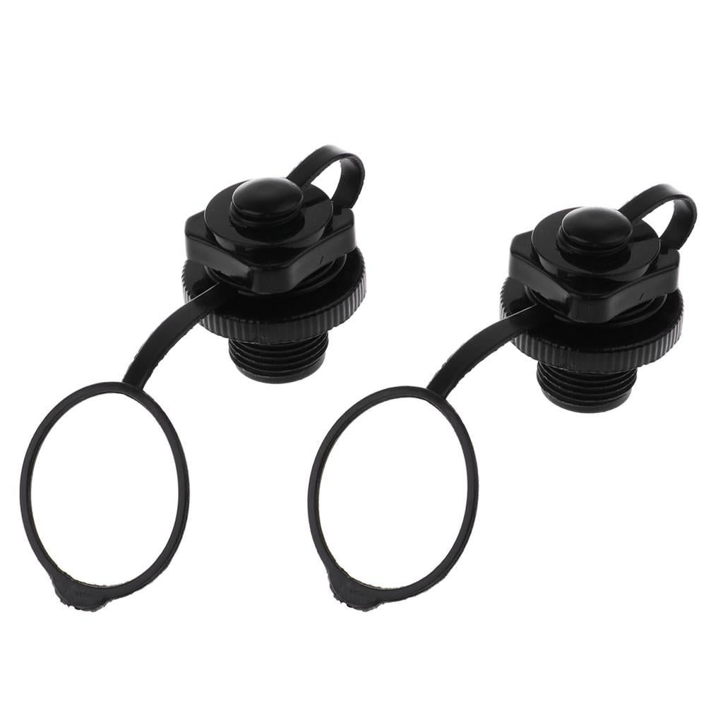 2 Pieces Plastic Screw Air Valve Caps for Inflatable Boat Kayak Raft Canoe