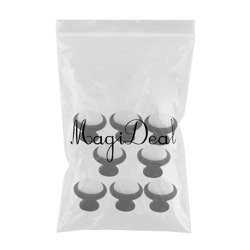 8-Piece Ceramic Single Hole Cabinet Handle Knob Kitchen Cupboard Drawer Pull