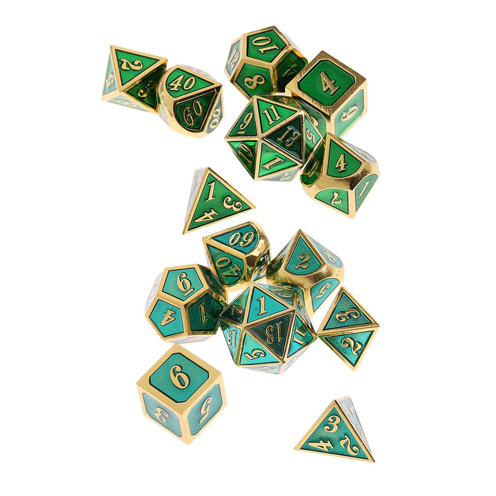 Alloy Polyhedral Dice Set D4-D20 Dies for Dungeons and Dragons Roleplay Toys