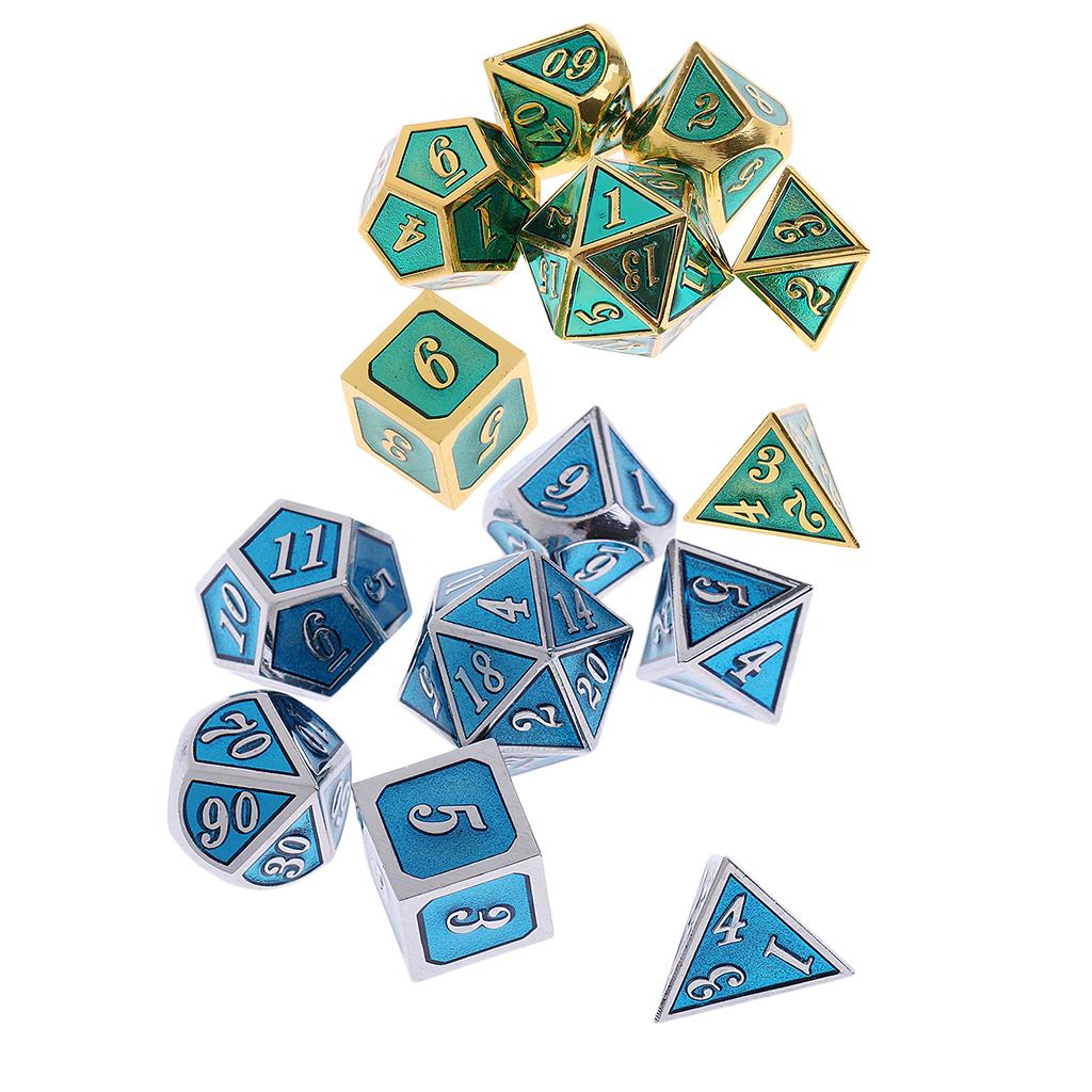 Alloy Polyhedral Dice Set D4-D20 TRPG for Dungeons and Dragons Roleplay Toys