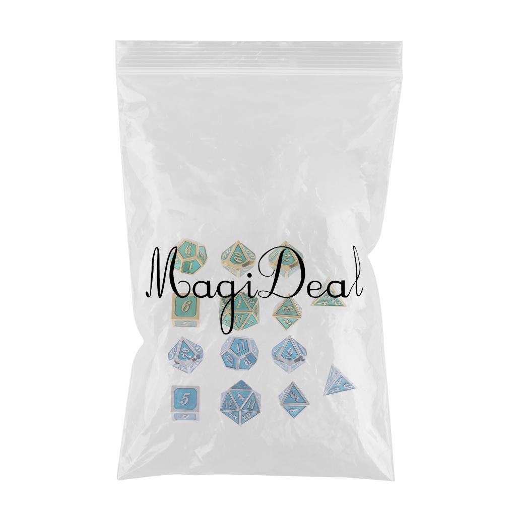 Alloy Polyhedral Dice Set D4-D20 TRPG for Dungeons and Dragons Roleplay Toys