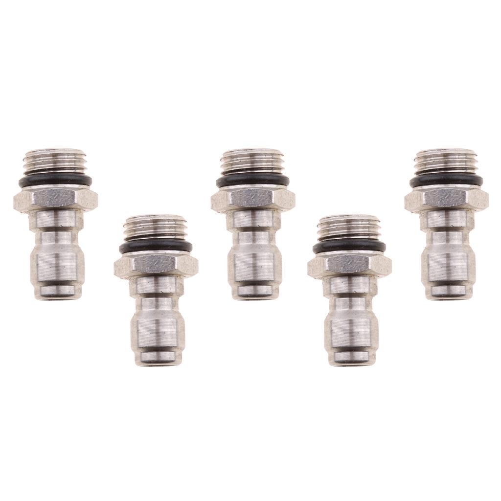 5 Piece Pressure Washer Sprayer Coupling Adapter Coupler for Snow Foam Lance