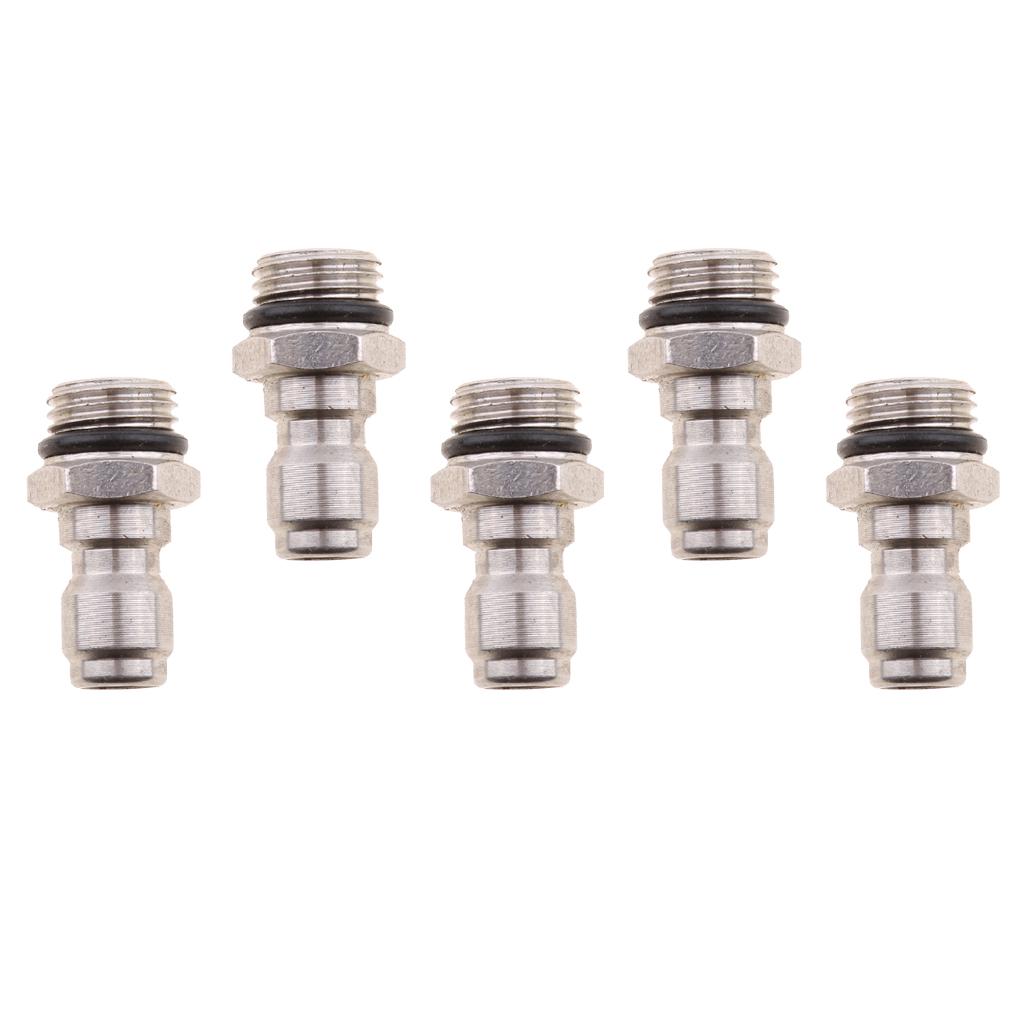 5 Piece Pressure Washer Sprayer Coupling Adapter Coupler for Snow Foam Lance