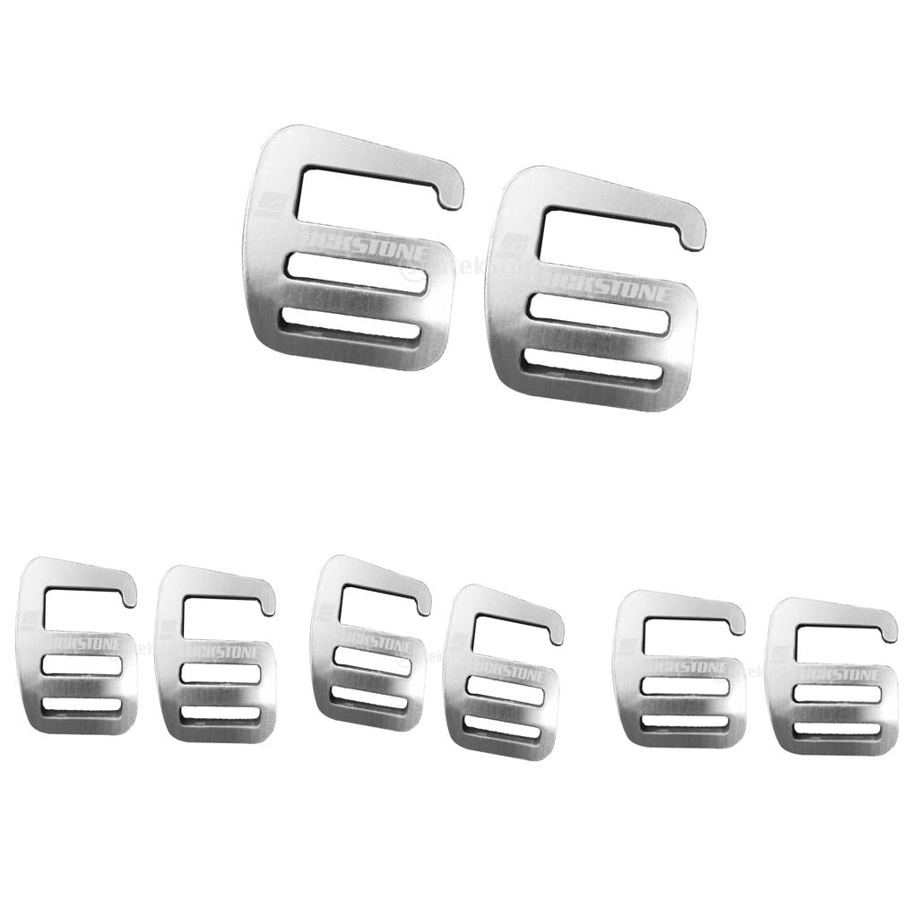 8 Pieces 1 inch G Hook Webbing Buckle for Backpack Strap Webbing 25mm Silver